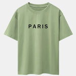 Paris Print Dropped Shoulders Oversize T-Shirt