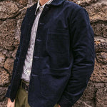 Men's Retro Corduroy Lapel Single Breasted Casual Jacket