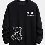 Bear Slogan Print Relax Fit Sweatshirt