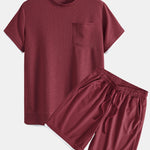 2 In 1 Waffle T-Shirt & Shorts