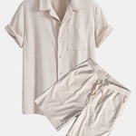 Short Sleeve Corduroy Cuban Shirt & Shorts