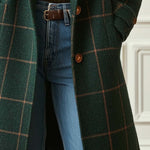 Jennifer | Women's Retro Lapel Plaid Tweed Coat