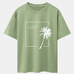 Los Angeles Palm Trees Print Drop Shoulder Oversize T-Shirt
