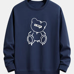 Dissolving Bear Print Relax Fit Sweatshirt