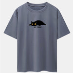 Not Today Black Cat Print Drop Shoulder Oversize T-Shirt