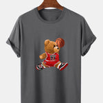 Basketball Player Bear Print T-Shirt
