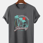 Holiday Palm Trees Print T-Shirt