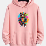 Ink Bear Print Relax Fit Hoodie