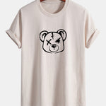 Regular Fit Bear Print Cotton T-Shirt