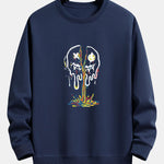 Colorful Dissolving Smiley Print Relax Fit Sweatshirt
