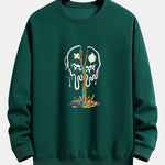 Colorful Dissolving Smiley Print Relax Fit Sweatshirt