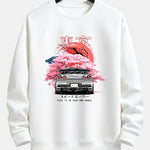 Tokyo Sakura Car Print Relax Fit Sweatshirt