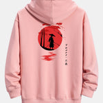 Slogan Samurai Back Print Relax Fit Hoodie