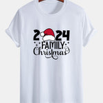 Regular Fit Family Christmas 2024 Print Cotton T-Shirt