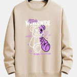 Graffiti Slogan Bear Print Relax Fit Sweatshirt
