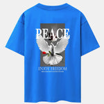 Dove Rose Slogan Back Print Drop Shoulder Oversize T-Shirt