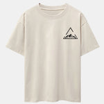 Triangle Mountain Print Drop Shoulder Oversize T-Shirt