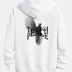 Peace Dove Back Print Relax Fit Hoodie