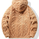 Geometric Jacquard Teddy Hoodie