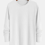 Muscle Fit Long Sleeved Ribbed T-Shirt