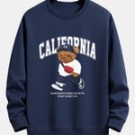 California Fashion Bear Print Relax Fit Sweatshirt