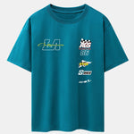 LA Racing Slogan Print Drop Shoulder Oversize T-Shirt