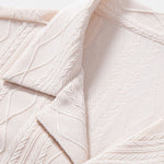 Knitted Geometric Rhombus Jacquard Cuban Shirt