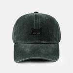 Cat Pattern Casual Washed Cotton Baseball Cap