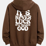 Slogan Back Print Relax Fit Hoodie