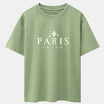 Paris City Print Drop Shoulder Oversize T-Shirt