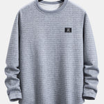 Long Sleeve Waffle Arc Hem T-Shirt