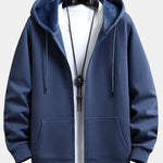 Plush Lined Relax Fit Zip Hoodie