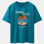Skull Island Print Drop Shoulder Oversize T-Shirt