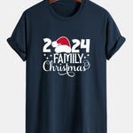 Regular Fit Family Christmas 2024 Print Cotton T-Shirt