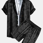 Paisley Print Satin Shirt & Shorts