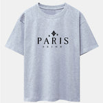 Paris City Print Drop Shoulder Oversize T-Shirt