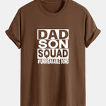 Regular Fit Dad And Son Squad Print Cotton T-Shirt