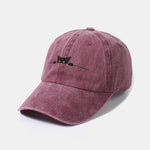 Black Cat Pattern Classic Retro Washed Distressed Cotton Baseball Cap
