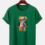 Mechanical Bear Print T-Shirt