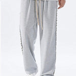 Side Webbing Panel Relax Fit Straight Leg Trousers