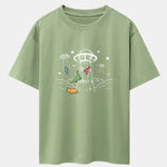 UFO Take Away Dinosaurs Print Drop Shoulder Oversize T-Shirt