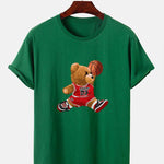 Basketball Player Bear Print T-Shirt
