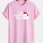 Regular Fit Santa Claus Slogan Print Cotton T-Shirt