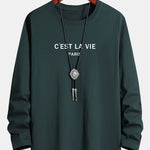 Long Sleeve Paris Print Cotton T-Shirt
