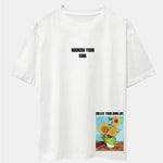 Sunflower Slogan Print Drop Shoulder Oversize T-Shirt