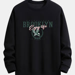 Brooklyn Eagle Print Relax Fit Sweatshirt
