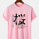 Slogan Cherry Blossom Print T-Shirt