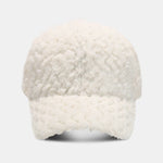 Wave Shape Solid Color Plush Baseball Cap