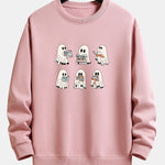 Ghost Reading Book Print Relax Fit Sweatshirt