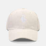 Skeleton Hand Embroidered Corduroy Baseball Cap